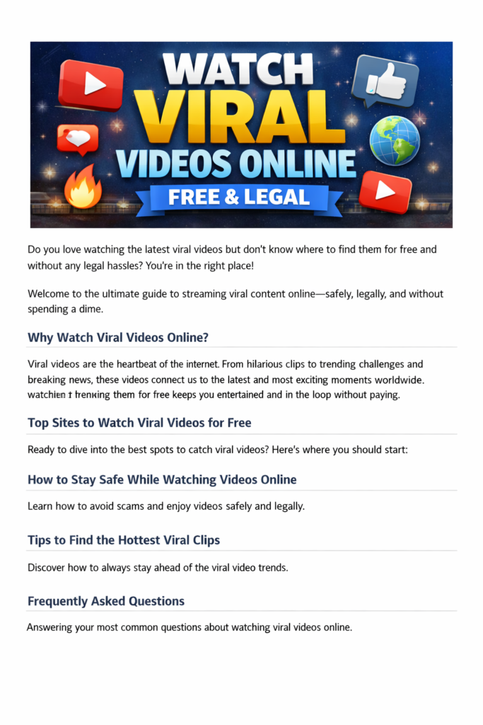 Watch Viral Videos Online for Free Today’s Trending TikTok, Reels & Shorts