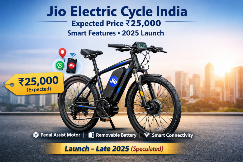 Jio Electric Cycle in India Expected Price ₹25,000, Features & Launch News