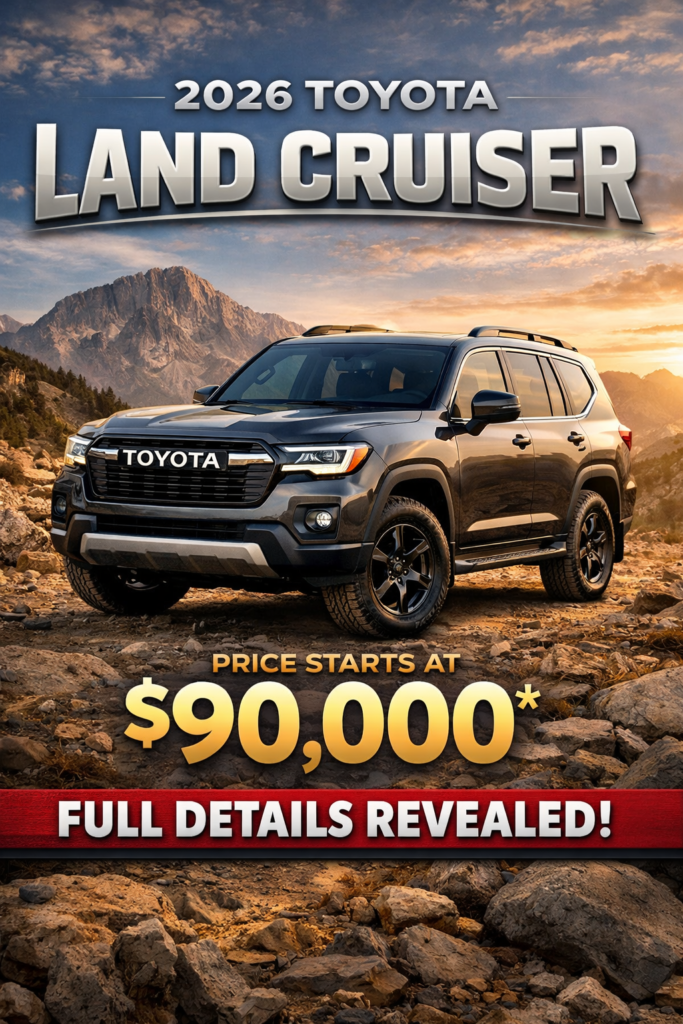 2026 Toyota Land Cruiser Price Starts at $90,000 - Full Details Revealed